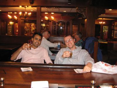 Damien and Amit relaxing at the conference