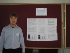 Lino presenting his poster at the Bradford muPP2 meeting