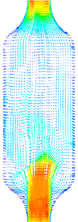 Numerical simulation of flow in a meso reactor cell