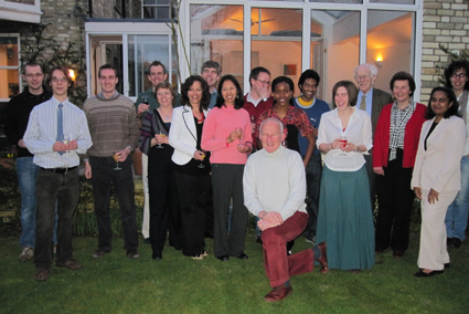 finalparty Group members and friends at the final party