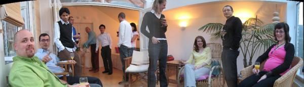 PFG members at the social Members of the Polymer Fluids Group at Prof. Mackley's home